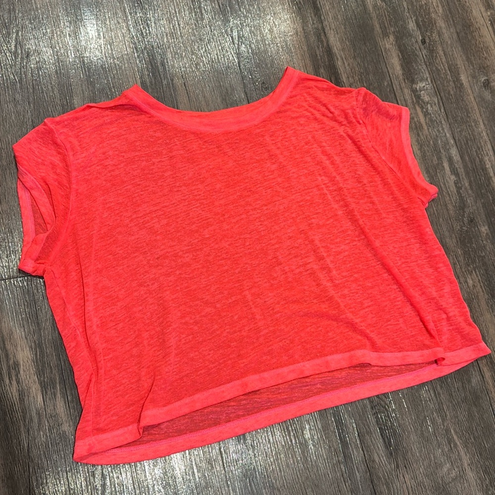 Neon pink crop top